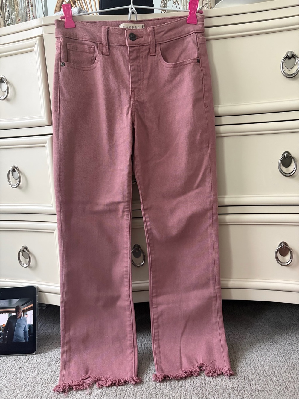 Dusty Rose Straight Leg Jeans